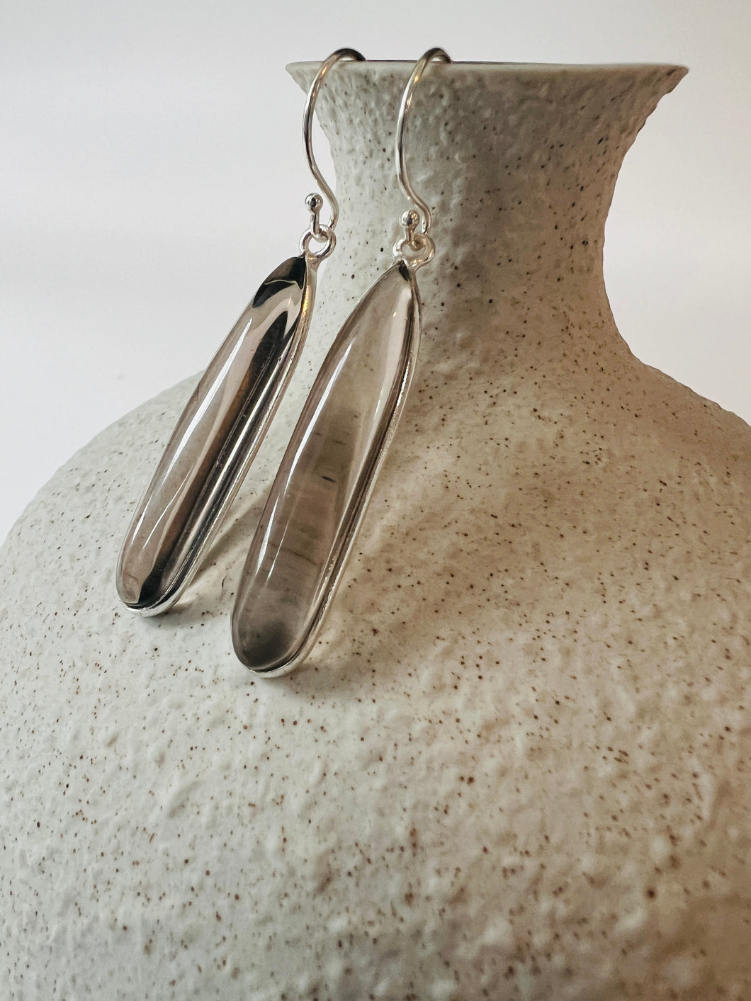 Smoky Quartz Sterling Silver Earring